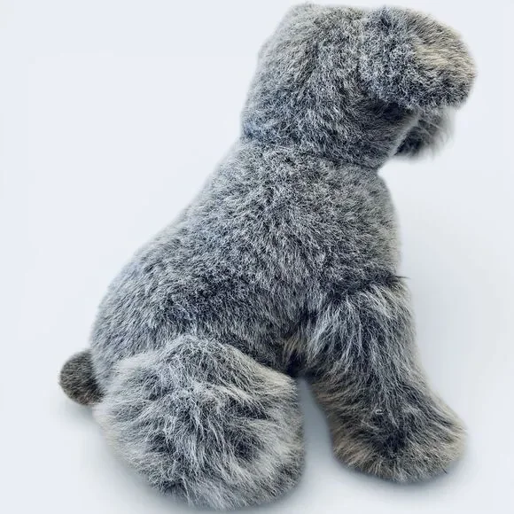RARE Classique Dakin Realistic Toy Schnauzer Dog Plush Stuffed 14" Floppy Ears - Picture 4 of 11